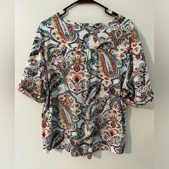 Chico’s Knit Short Sleeve Casual Top - Picture 2 of 9